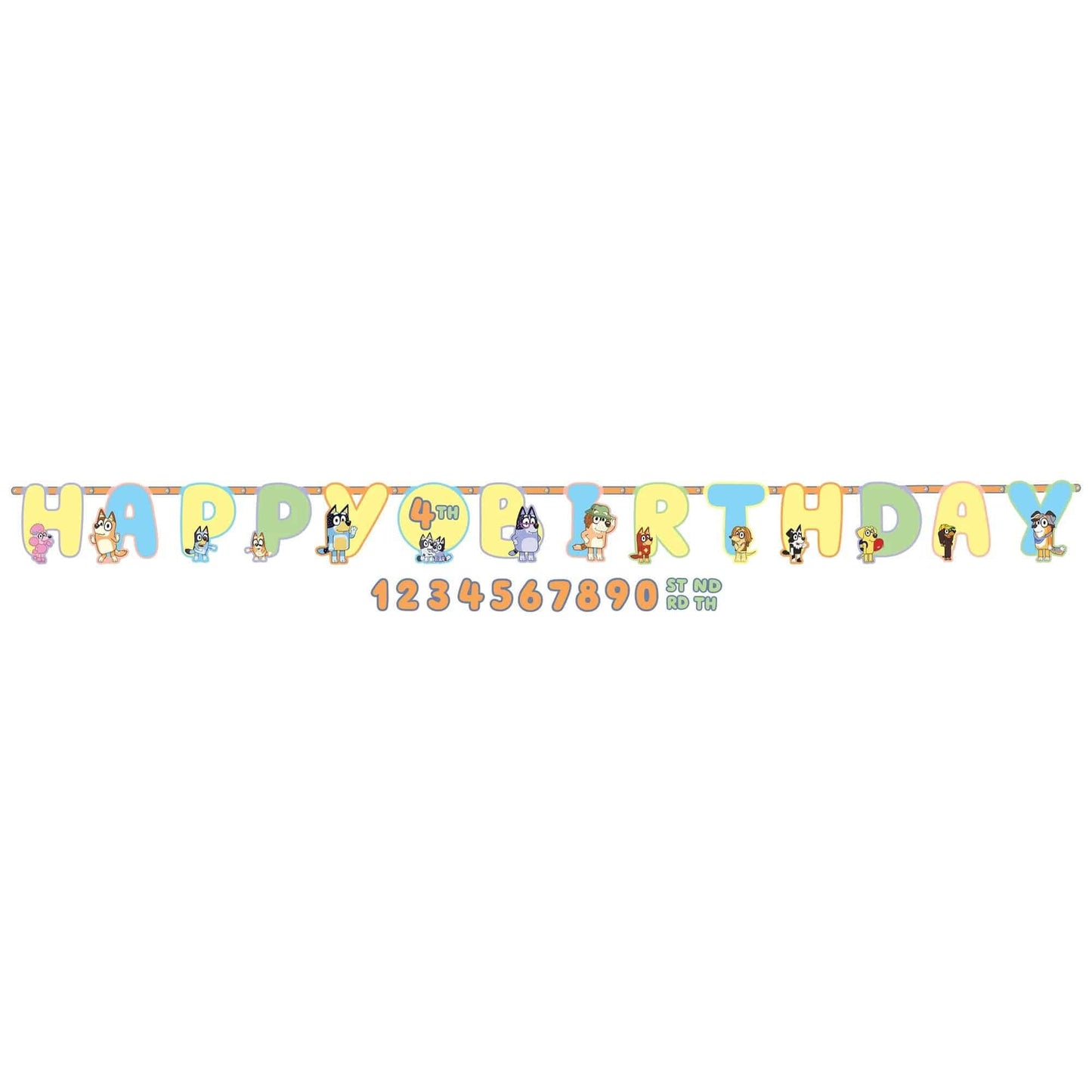 Bluey Jumbo Add an Age Letter Banner - Amscan