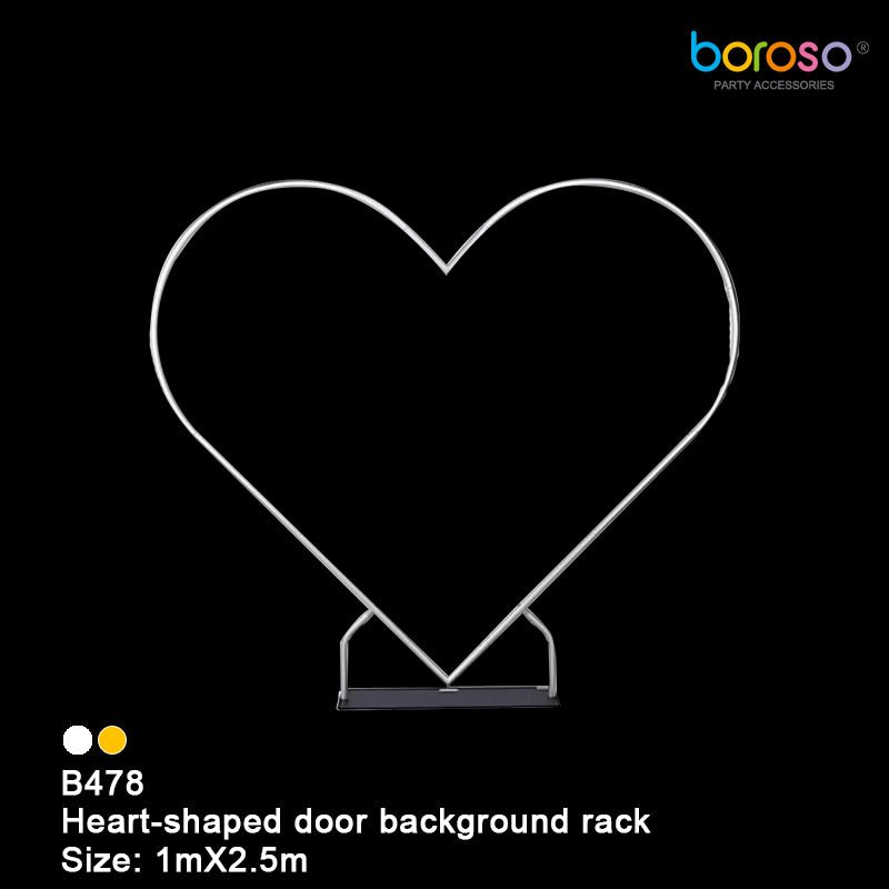 B478-1025 White Heart-Shaped Frame - Borosino
