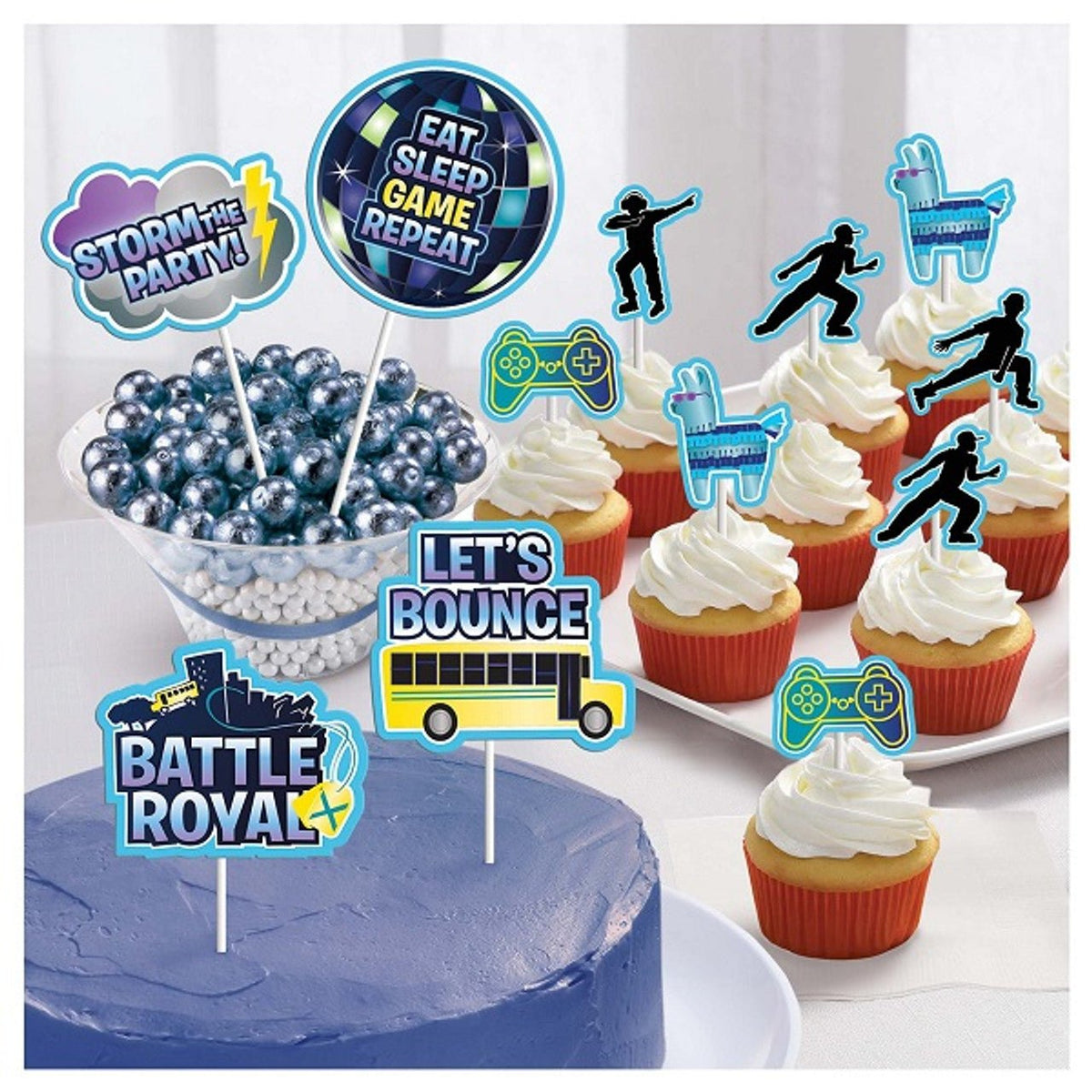 Cake Picks Topper Kit - Battle Royale (12ct)