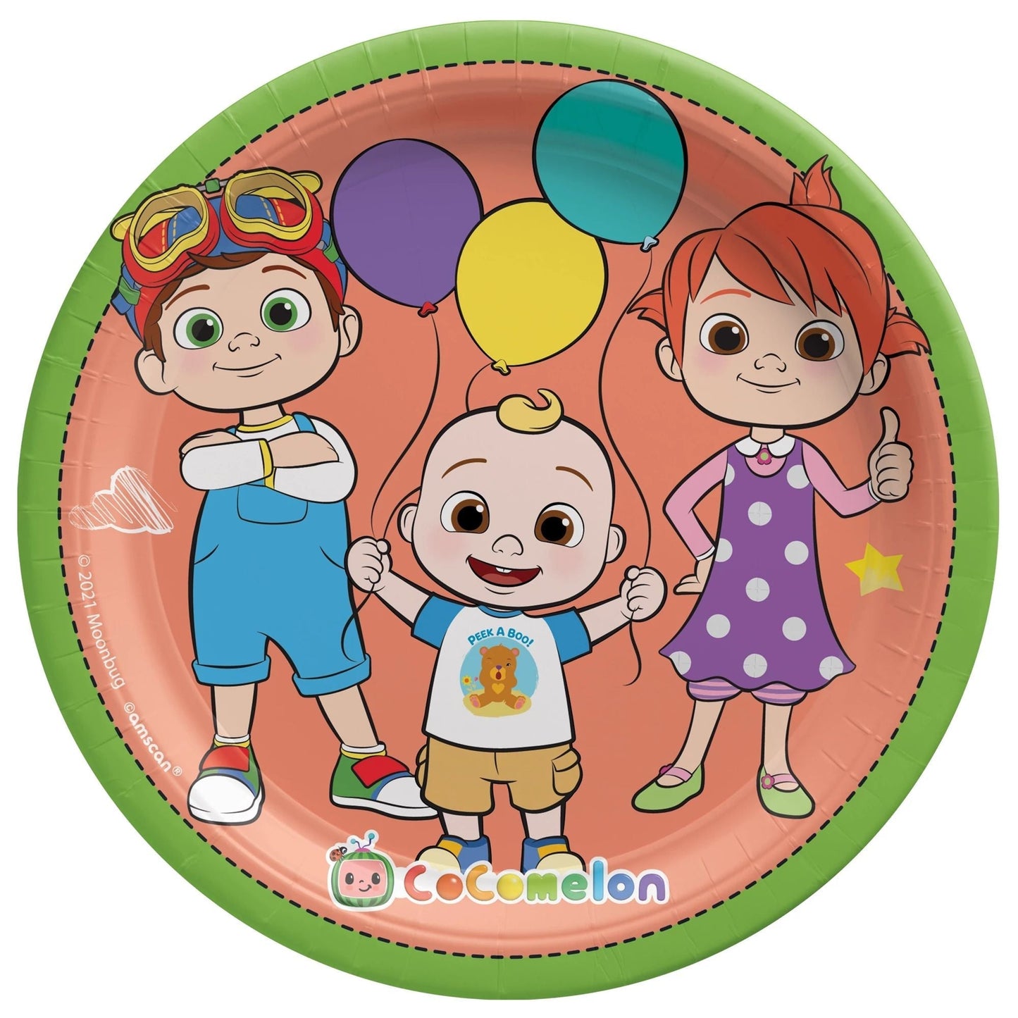 Cocomelon 7" Round Plate 8ct - Amscan