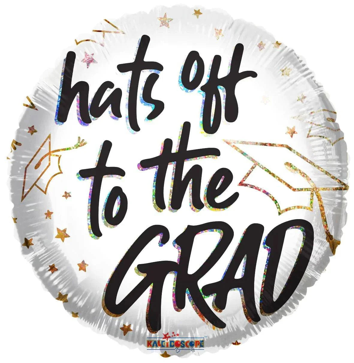9" Hats Off to the Grad Holographic (100ct) - Conver USA