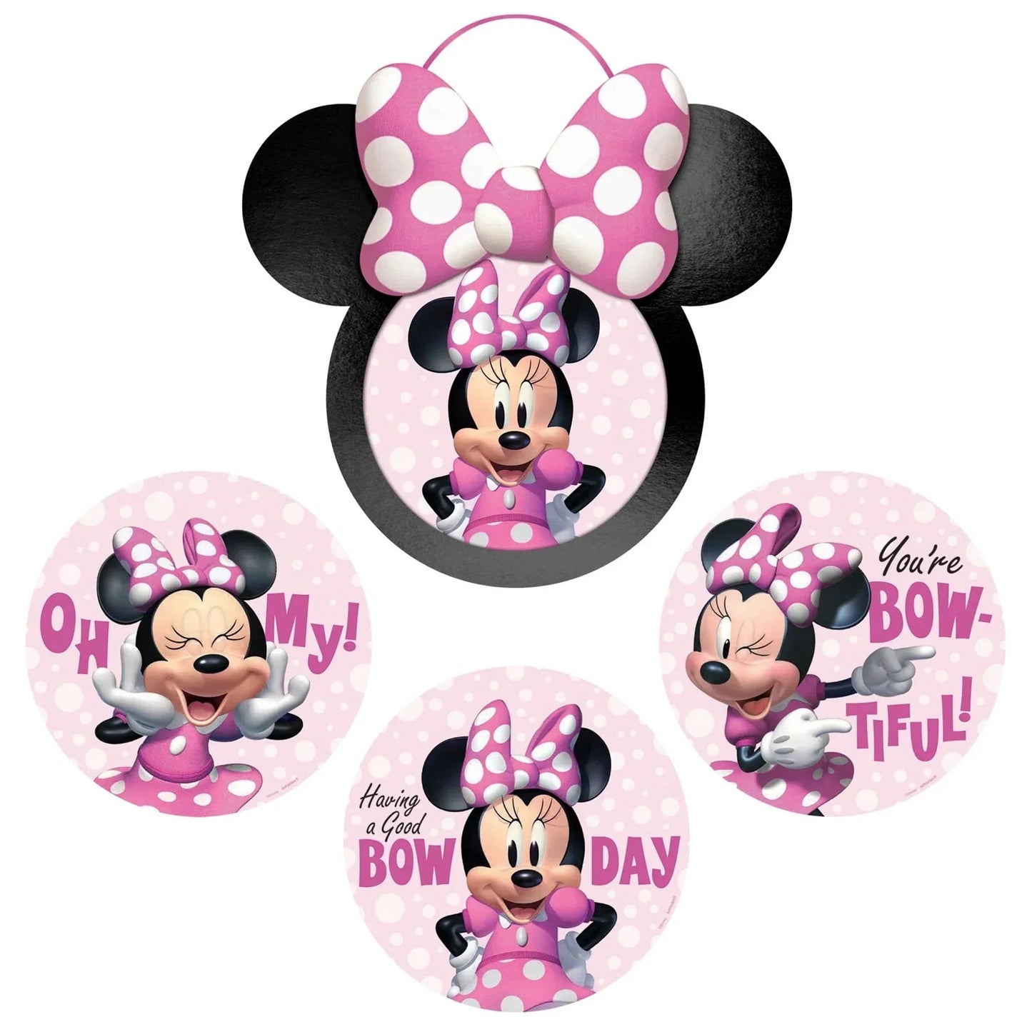 Disney Minnie Mouse Wall Cutout Decoration 6ct - Amscan