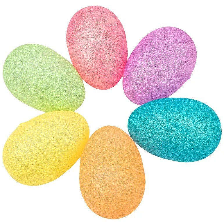 Easter Glitter Eggs Assorted 6ct - Amscan