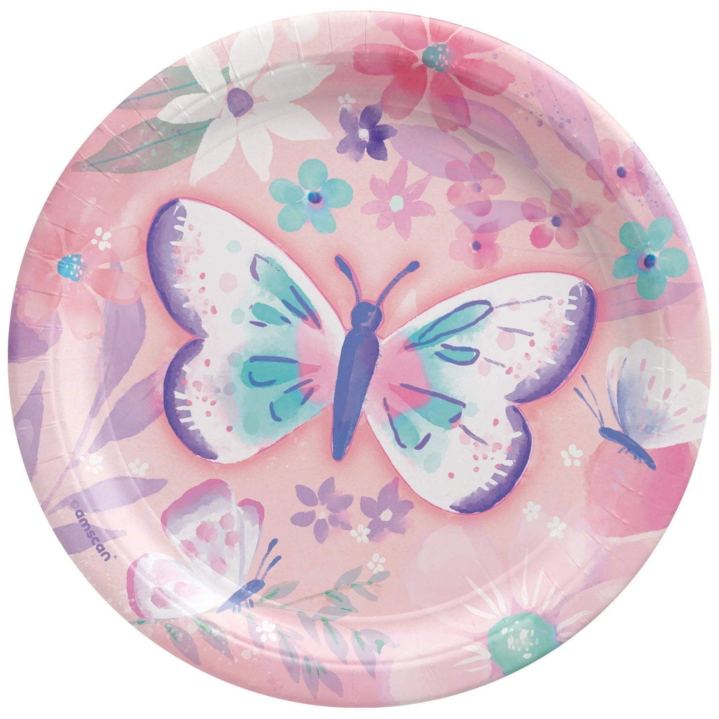 Flutter 7" Round Plates 8ct - Amscan