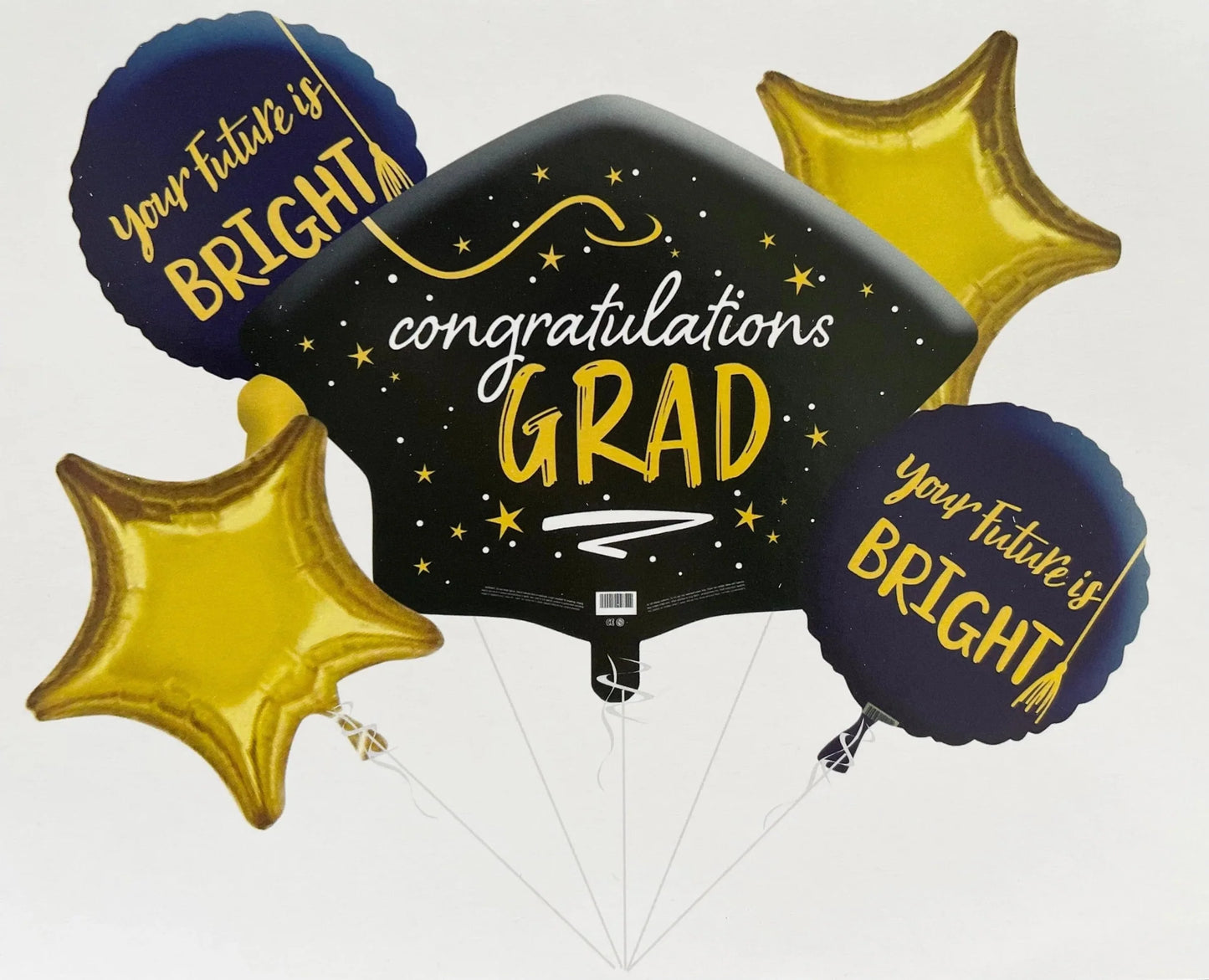 Graduation Balloon Bouquet 5ct - Winner Party