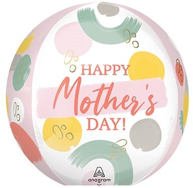 Happy Mothers Day Sketched Impressions - ORBZ - Dimensional Round Foil Balloon - IRP