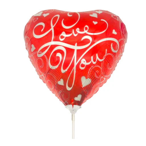 9" Love Silver Swirls