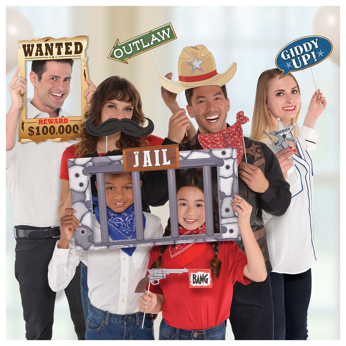 Jumbo Photo Prop Kit - Western (12ct)