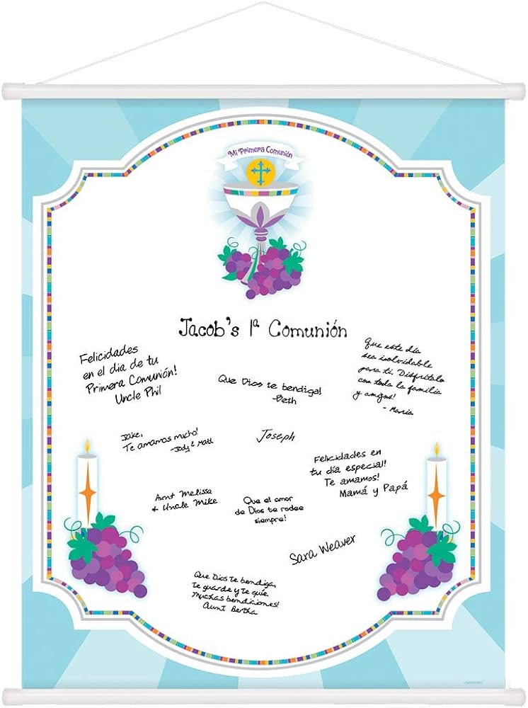 Mi Primera Comunion Hija Colgante Para Firmas/Hanging Sign - in Sheet