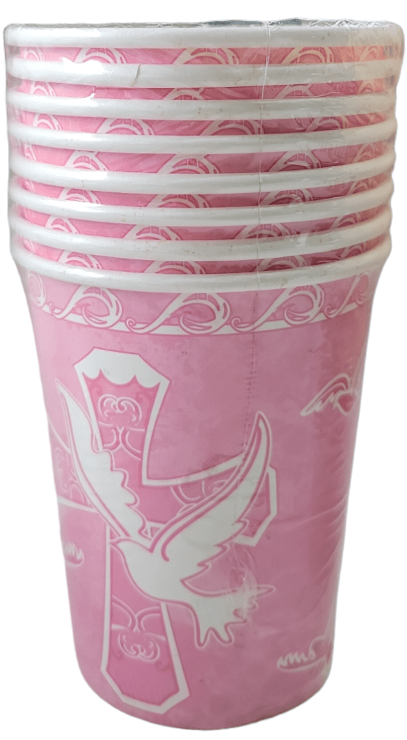 Pink Cross 9oz Cups 8ct