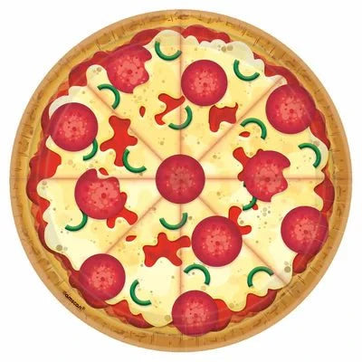 Pizza Party 9" Lunch Plates 8ct - Amscan