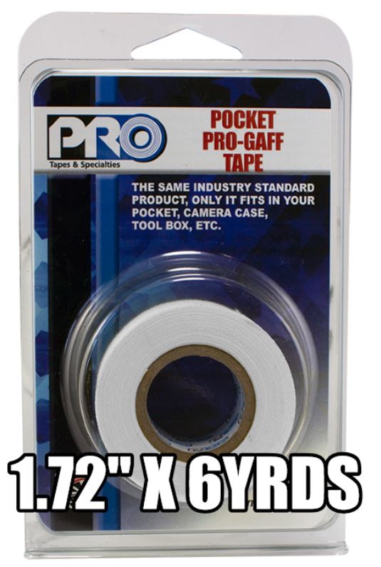 Pocket Pro Gaff Tape 1.72" x 6yds - White - Pro Tapes