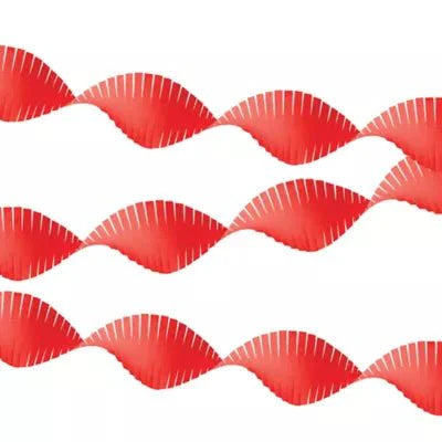 Red Wide Fringe Streamers 1 - Roll