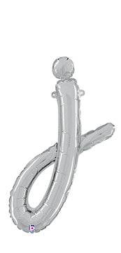 Script Letter J - Silver