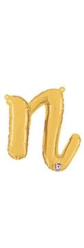 Script Letter N - Gold
