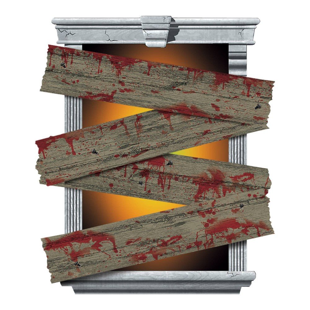 Window Decorations - Battered Boards (4ct)