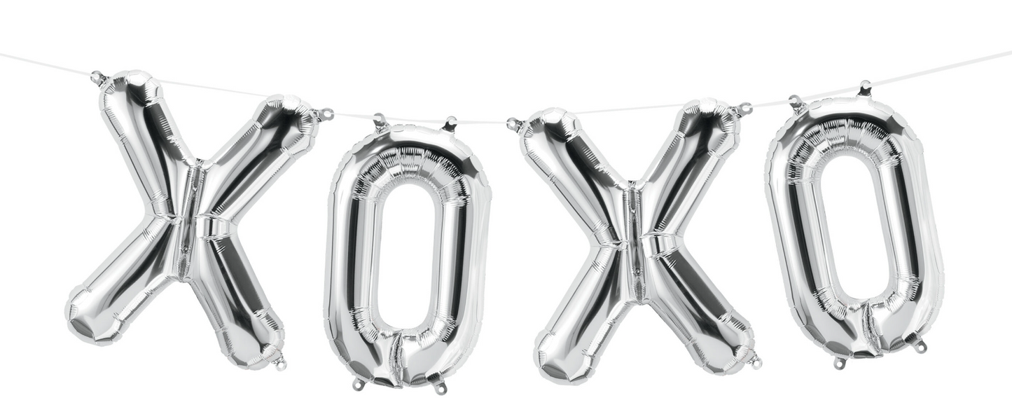 16" XOXO - Silver - Northstar Balloons