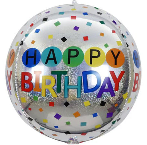 Winner Party 22" Happy Birthday Holographic Foil Balloon