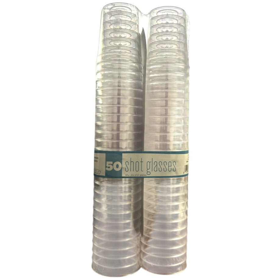Vasos de chupito de 2 oz - Transparentes (50 unidades) - Maryland Plastics, Inc