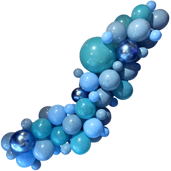 10' Organic Balloon Garland Kit - Blue
