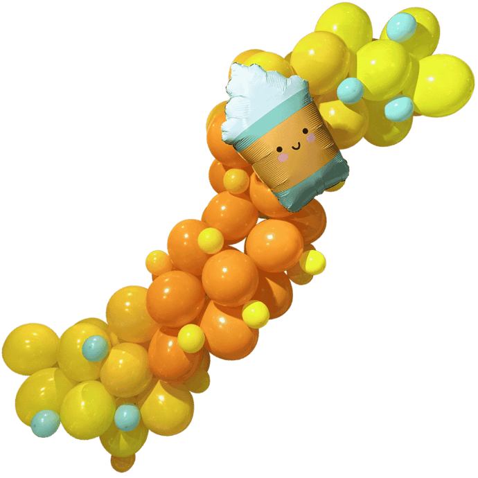 10' Organic Balloon Garland Kit - Coffee