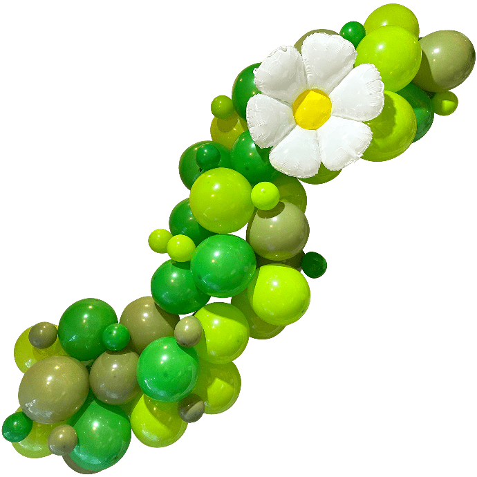 10' Organic Balloon Garland Kit - Green Daisy