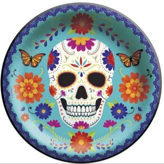 10" Paper Plates - Dia de los Muertos