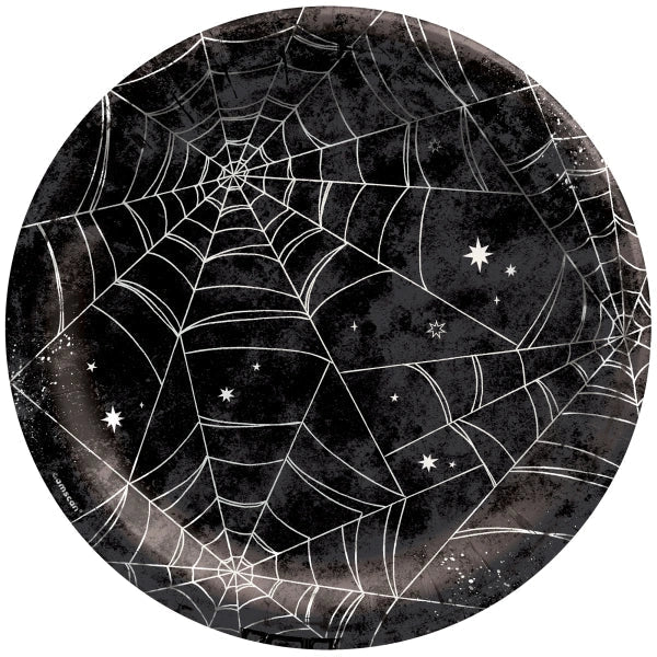 10" Paper Plates - Spider Web Night (20ct)