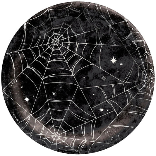 10" Paper Plates - Spider Web Night (20ct)