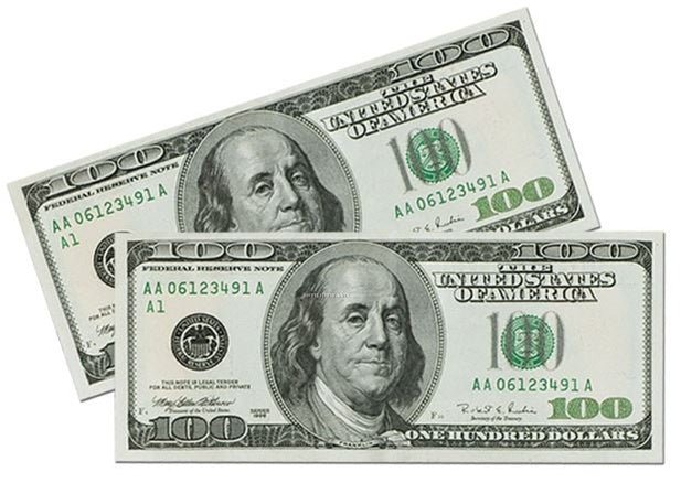 $100 Bill Cutout
