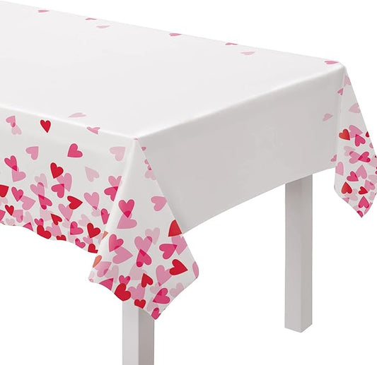 102" Table Cover - Vibrant Hearts - Amscan