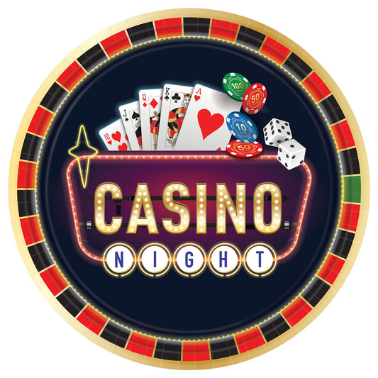 10.5" Paper Plates - Roll The Dice (8ct)