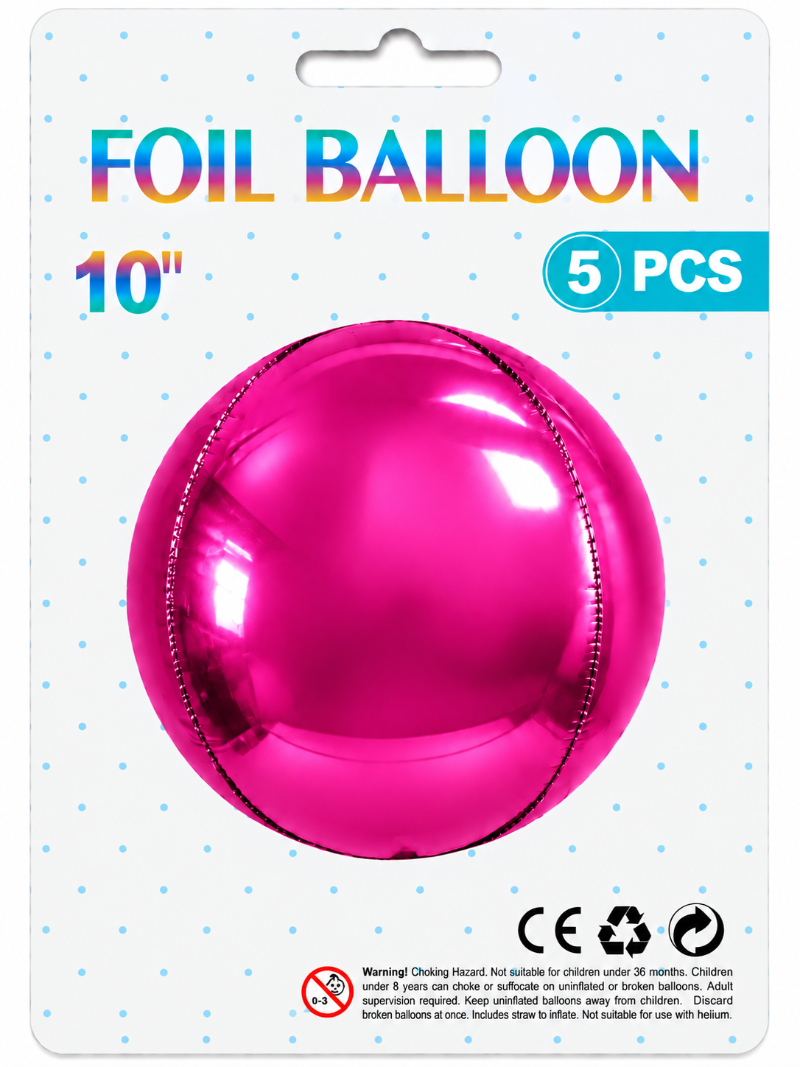 Globos Espejo 10" (5 unidades)