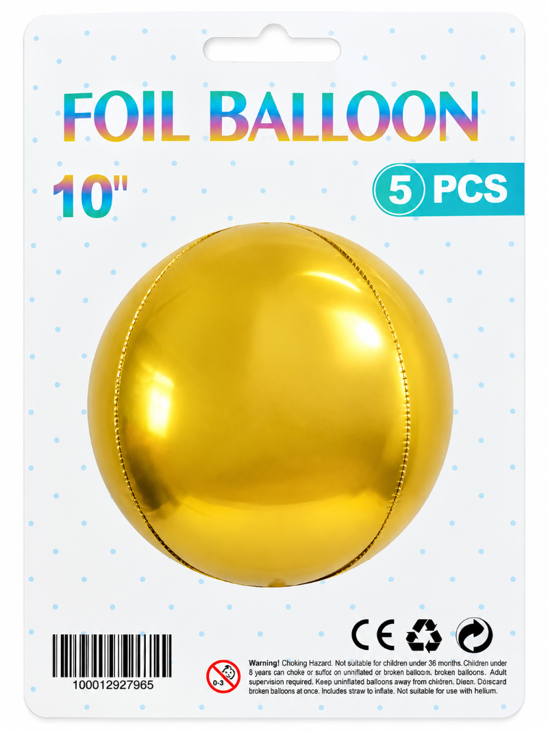 Globos Espejo 10" (5 unidades)