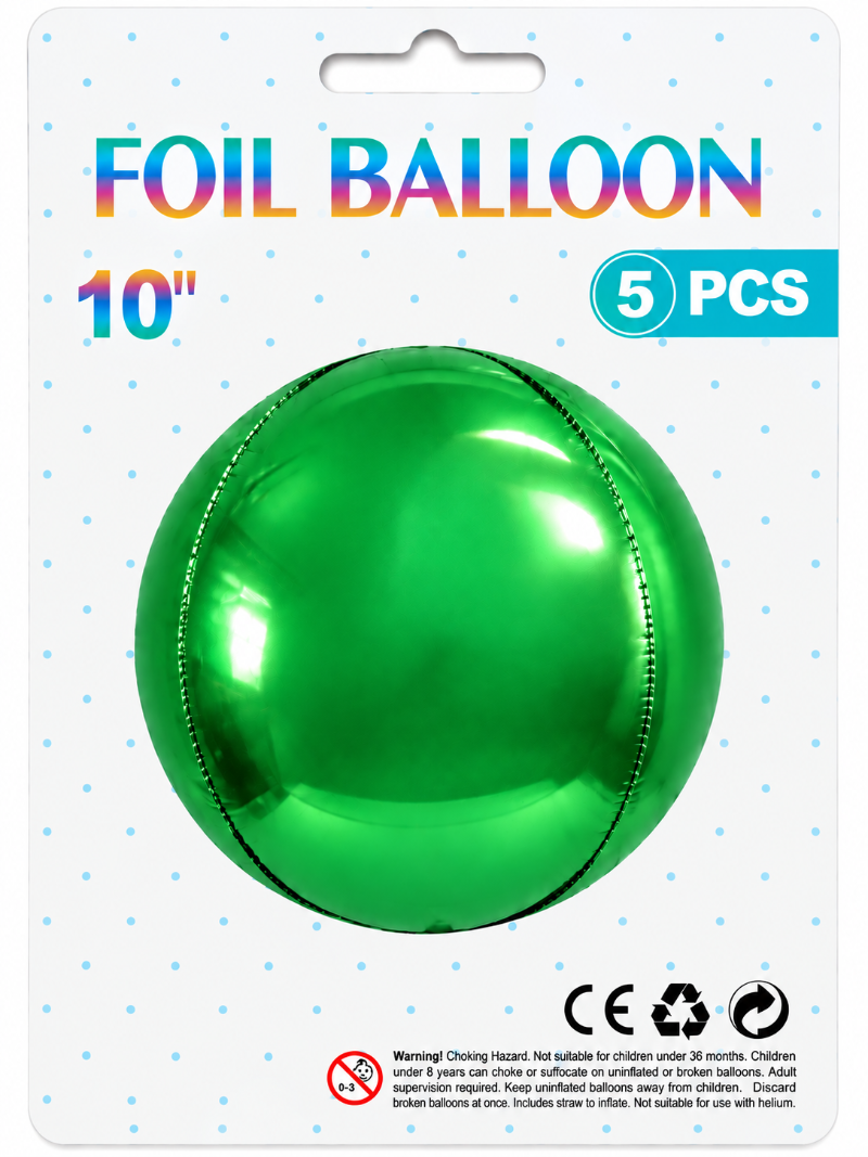 Globos Espejo 10" (5 unidades)