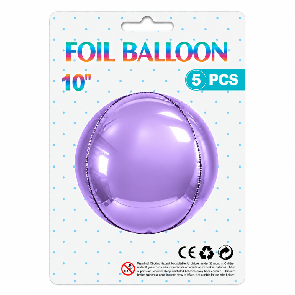 Globos Espejo 10" (5 unidades)