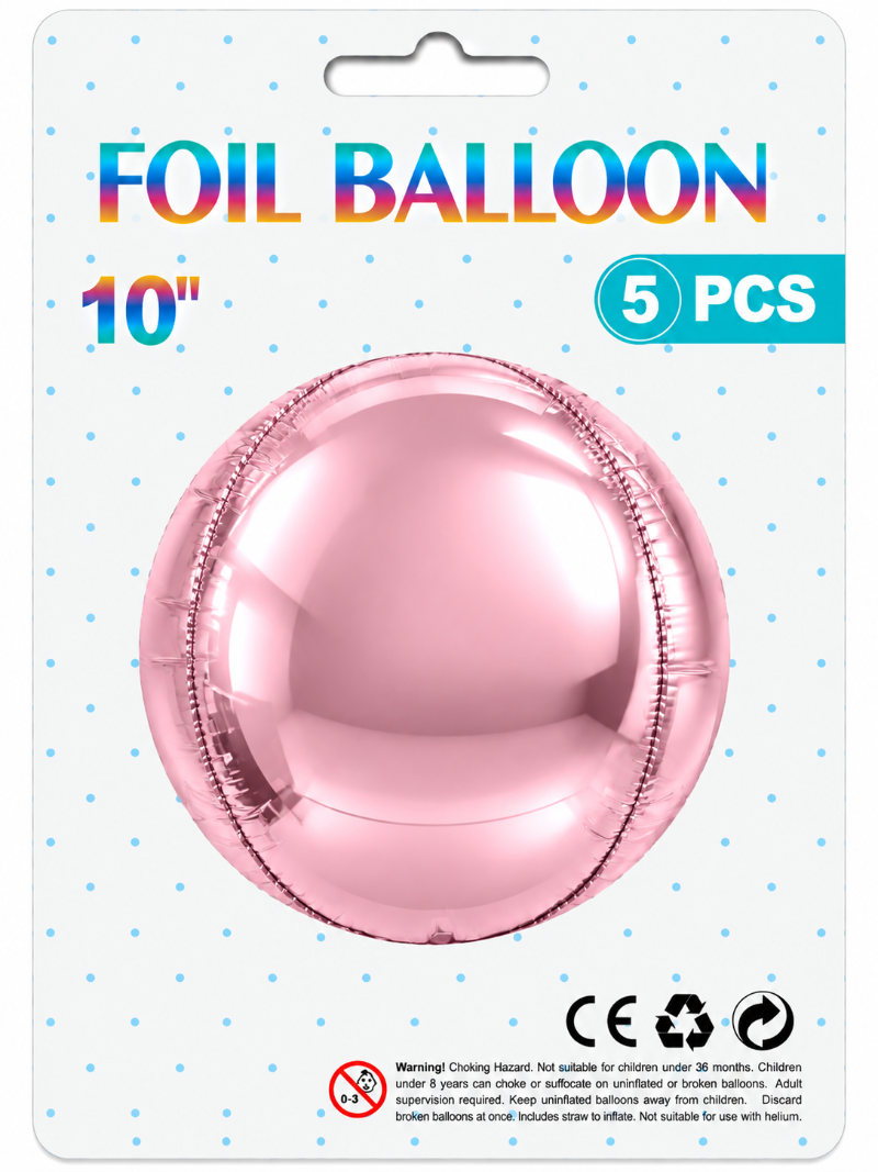 Globos Espejo 10" (5 unidades)