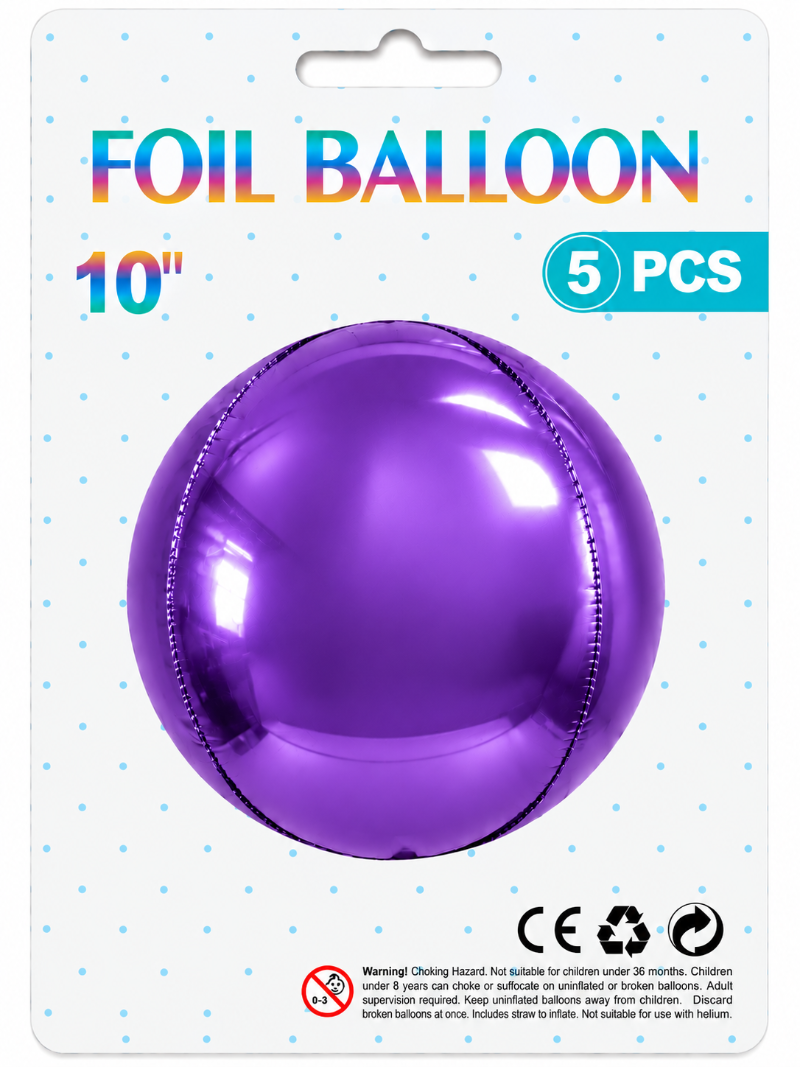 Globos Espejo 10" (5 unidades)