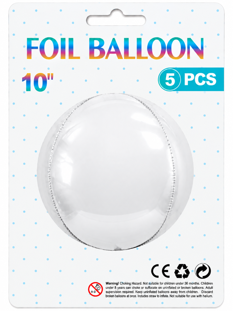 Globos Espejo 10" (5 unidades)