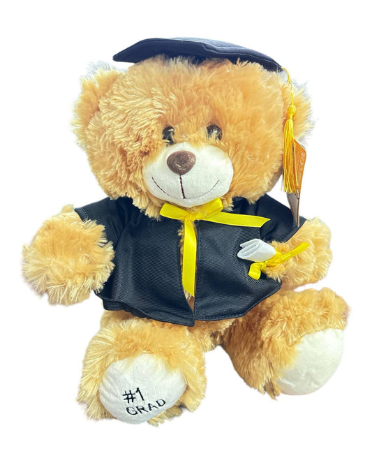 11" Congrats Grad! Teddy Bear with Black Cap 1ct