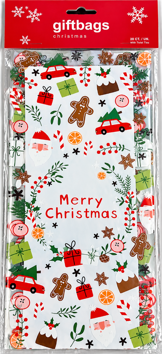 Bolsas de regalo de Navidad de 11" (20 unidades) - American Celebrations Inc.