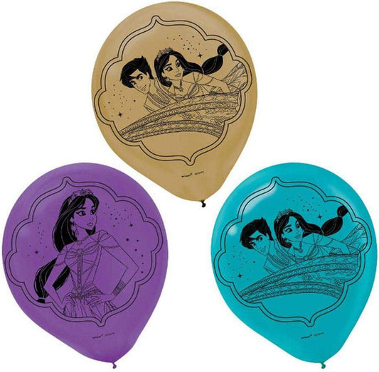 12" Latex Balloons - Disney Aladdin Assorted (6ct)