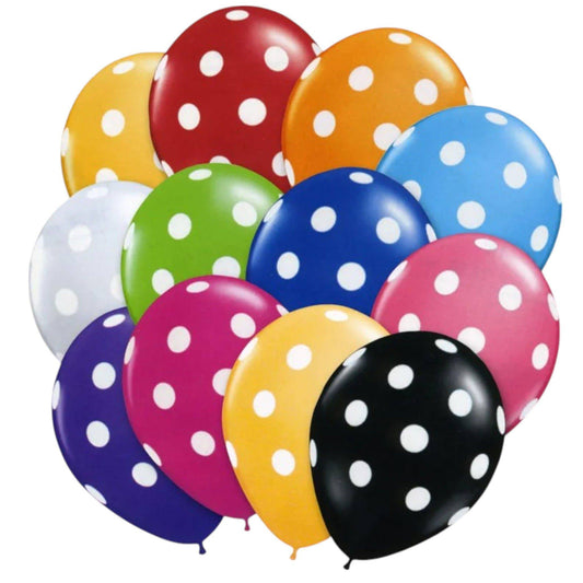 12" Polka Dots (72ct) - Premium Party Distribution