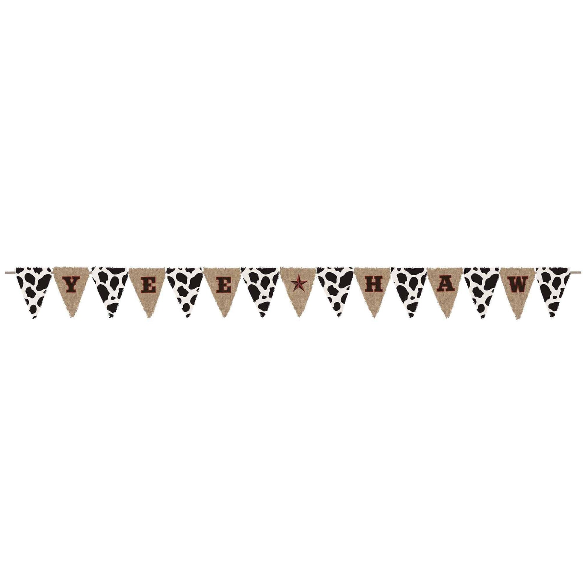 Western Burlap Banner - Amscan