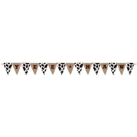 Western Burlap Banner - Amscan