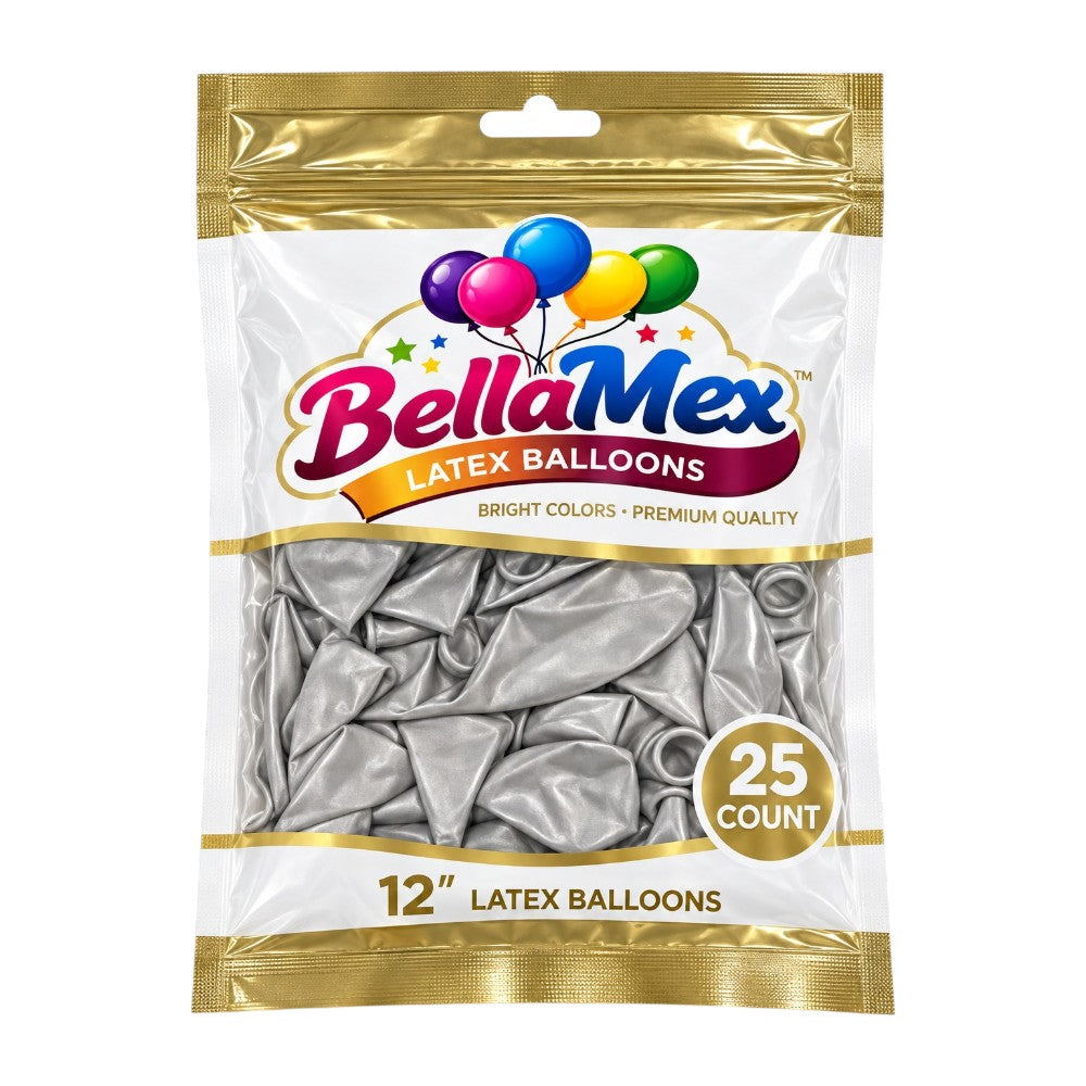 12" Chrome Silver Latex (25ct) - BellaMex