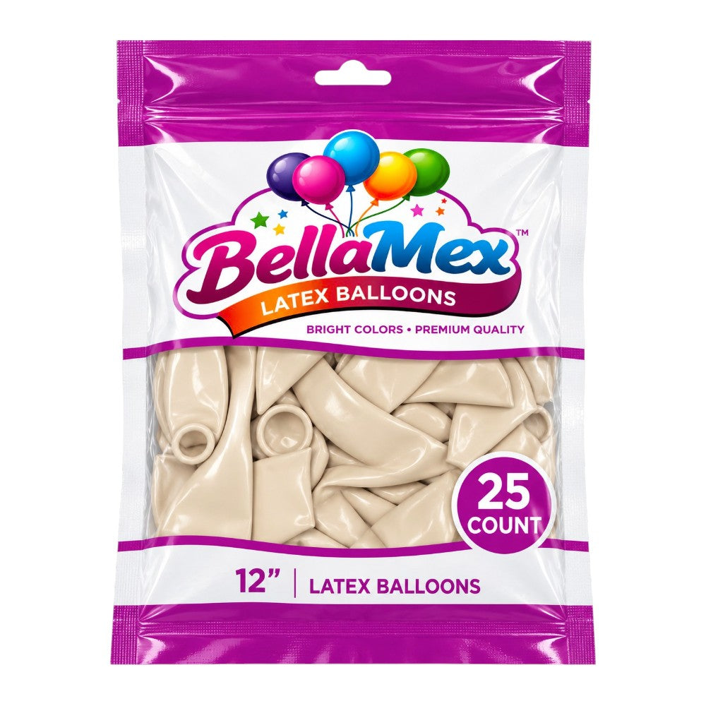 12" Cream Latex (25ct) - BellaMex