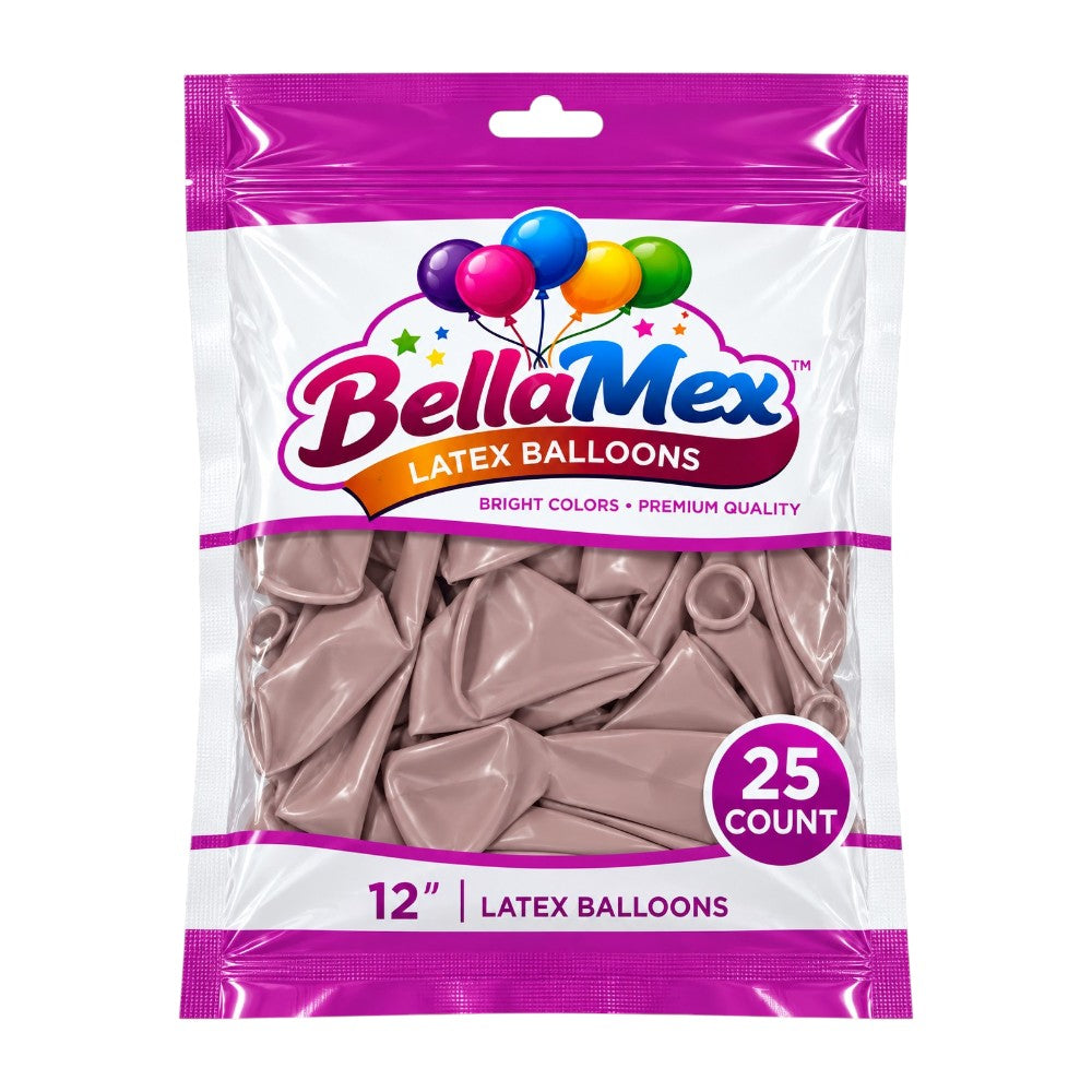 12" Matte Pink Latex (25ct) - BellaMex