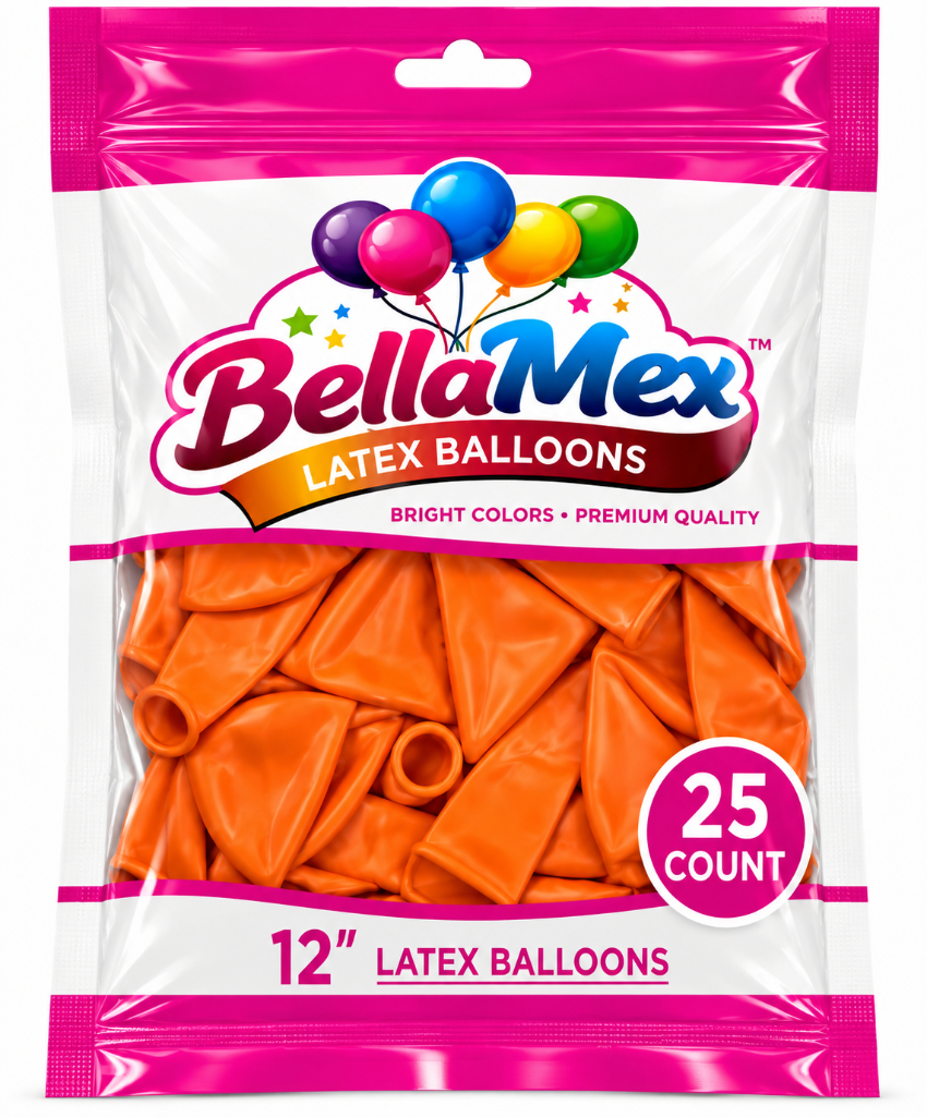 12" Orange Latex (25ct) - BellaMex