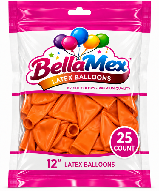 12" Orange Latex (25ct) - BellaMex